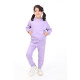 Toontoy Kız Çocuk Baskılı Eşofman Takım Lila 8 YAŞ