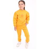 Toontoy Kız Çocuk Baskılı Eşofman Takım Oranj 4 YAŞ