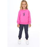 Toontoy Kız Çocuk Baskılı Eşofman Takım - Orkide - 3 Yaş