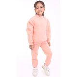 Toontoy Kız Çocuk Baskılı Eşofman Takım Somon 4 YAŞ