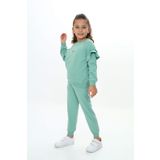 Toontoy Kız Çocuk Baskılı Eşofman Takım Yeşil 4 YAŞ