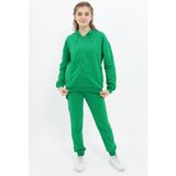 Toontoy Kız Çocuk Baskılı Eşofman Takım Yeşil 6-7 YAŞ