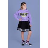 Toontoy Kız Çocuk Baskılı Etekli Takım Lila 13-14 YAŞ