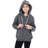 Toontoy Kız Çocuk Baskılı Hırka Antrasit Melanj 12-13 YAŞ
