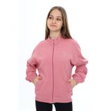 Toontoy Kız Çocuk Baskılı Hırka Gül Kurusu 6-7 YAŞ
