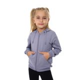 Toontoy Kız Çocuk Baskılı Hırka Koyu Gri 3 YAŞ