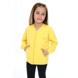 Toontoy Kız Çocuk Baskılı Hırka Koyu Sarı 5 YAŞ