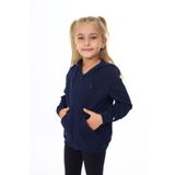 Toontoy Kız Çocuk Baskılı Hırka Lacivert 3 YAŞ