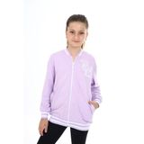 Toontoy Kız Çocuk Baskılı Hırka Lila 6-7 YAŞ