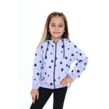 Toontoy Kız Çocuk Baskılı Hırka Mavi 2 YAŞ