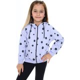 Toontoy Kız Çocuk Baskılı Hırka Mavi 6 YAŞ