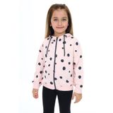Toontoy Kız Çocuk Baskılı Hırka Pudra 3 YAŞ