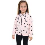 Toontoy Kız Çocuk Baskılı Hırka Pudra 6 YAŞ
