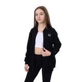 Toontoy Kız Çocuk Baskılı Hırka Siyah 13-14 YAŞ