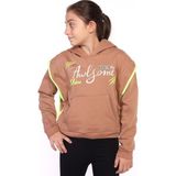 Toontoy Kız Çocuk Baskılı Kanguru Cepli Sweatshirt - 12 Yaş - Kahverengi