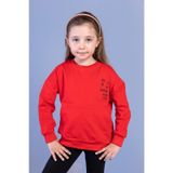 Toontoy Kız Çocuk Baskılı Kanguru Cepli Sweatshirt