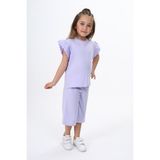 Toontoy Kız Çocuk Baskılı Kaprili Takım - Mavi - 3 Yaş