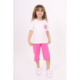 Toontoy Kız Çocuk Baskılı Kaprili Takım - Orkide - 2 Yaş