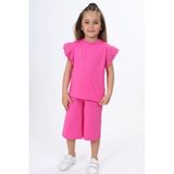Toontoy Kız Çocuk Baskılı Kaprili Takım - Orkide - 3 Yaş