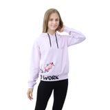 TOONTOY Kız Çocuk Baskılı Kapüşonlu Sweatshirt, 8-9 Yaş, 22515, Açık Lila, kız-çocuk
