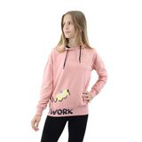 TOONTOY Kız Çocuk Baskılı Kapüşonlu Sweatshirt, 8-9 Yaş, 22515, Koyu Pudra, kız-çocuk