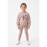 Toontoy Kız Çocuk Baskılı Karyoka Dikişli Sweatshirt