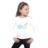Toontoy Kız Çocuk Baskılı Kol Ucu Lastikli Sırtı Nakış Detaylı Tişört Ekru 2 YAŞ