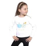 Toontoy Kız Çocuk Baskılı Kol Ucu Lastikli Sırtı Nakış Detaylı Tişört Ekru 3 YAŞ