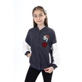 Toontoy Kız Çocuk Baskılı Kolej Hırka Füme 10-11 YAŞ