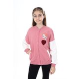 Toontoy Kız Çocuk Baskılı Kolej Hırka Gül Kurusu 10-11 YAŞ