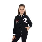 Toontoy Kız Çocuk Baskılı Kolej Hırka Siyah 13-14 YAŞ