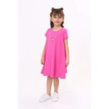 Toontoy Kız Çocuk Baskılı Oversize Bisiklet Yaka Kısa Kollu Elbise 24121
