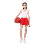 Toontoy Kız Çocuk Baskılı Şort Kırmızı 10-11 YAŞ