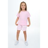 Toontoy Kız Çocuk Baskılı Şortlu Takım - Açık Pembe - 3 Yaş