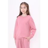 Toontoy Kız Çocuk Baskılı Sweatshirt - 12 - 13 Yaş - Gül Kurusu