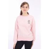 Toontoy Kız Çocuk Baskılı Sweatshirt - 12 - 13 Yaş - Pudra