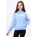 Toontoy Kız Çocuk Baskılı Sweatshirt - 13 - 14 Yaş - Mavi