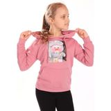 Toontoy Kız Çocuk Baskılı Sweatshirt - 14 Yaş - Gül Kurusu