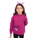 TOONTOY Kız Çocuk Baskılı Sweatshirt, 5 Yaş, 22776, Mürdüm, kız-çocuk