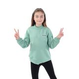 TOONTOY Kız Çocuk Baskılı Sweatshirt, 6-7 Yaş, 22718, Yeşil, kız-çocuk