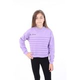 TOONTOY Kız Çocuk Baskılı Sweatshirt, 8-9 Yaş, 22713, Lila, kız-çocuk