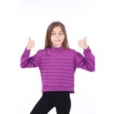 TOONTOY Kız Çocuk Baskılı Sweatshirt, 8-9 Yaş, 22713, Mor, kız-çocuk
