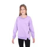 TOONTOY Kız Çocuk Baskılı Sweatshirt, 8-9 Yaş, 22714, Lila, kız-çocuk