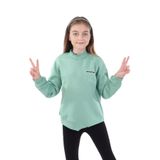 TOONTOY Kız Çocuk Baskılı Sweatshirt, 8-9 Yaş, 22718, Yeşil, kız-çocuk