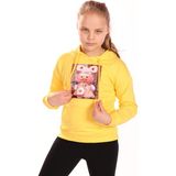 Toontoy Kız Çocuk Baskılı Sweatshirt - 8 Yaş - Koyu Sarı