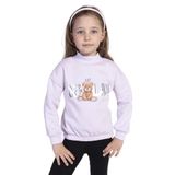 Toontoy Kız Çocuk Baskılı Sweatshirt Açık Lila 3 YAŞ