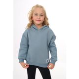 Toontoy Kız Çocuk Baskılı Sweatshirt Açık Mavi 4 YAŞ