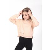 Toontoy Kız Çocuk Baskılı Sweatshirt Bej 8-9 YAŞ