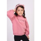 Toontoy Kız Çocuk Baskılı Sweatshirt Gül Kurusu 4 YAŞ