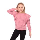 TOONTOY Kız Çocuk Baskılı Sweatshirt Gül Kurusu, 5-6 Yaş, 22439, Gül Kurusu, kız-çocuk